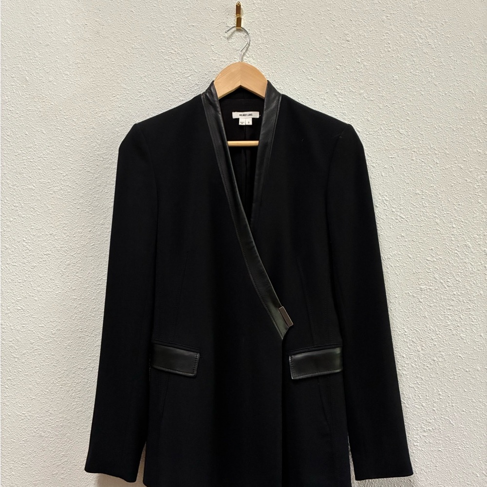 Helmut Lang Black Blazer Velvet Suit Jacket